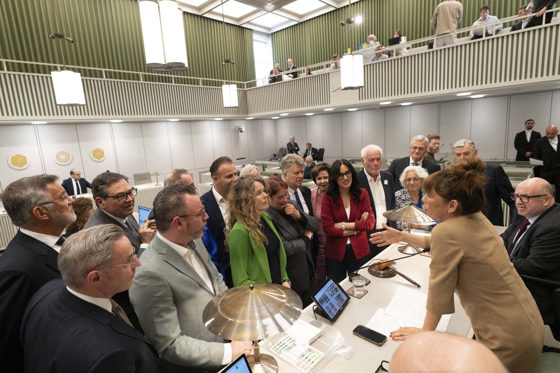 Overleg tussen Kamervoorzitter Vos en de woordvoerders